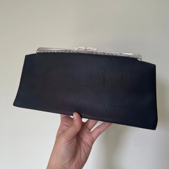 1950s Normandie Mtrl Black Clutch - Picture 5 of 6